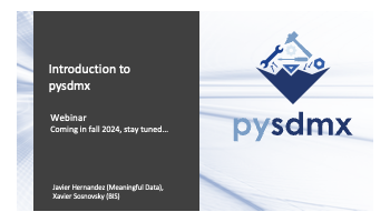 Upcoming webinar - Introduction to pysdmx